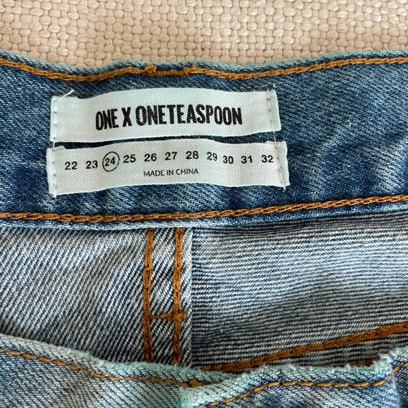 ONE X ONETEASPOON DENIM MINI SHORTS - Picture 3 of 7